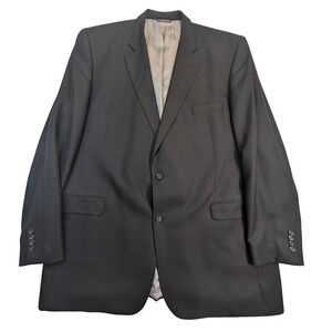 Jack Victor Collection Men's Black Pure Cashmere Lined Blazer Jacket Size 50 XL